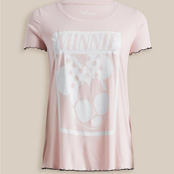 ❤️NWT VINTAGE TORRID TOP - MINNIE MICKEY MOUSE SUPER SOFT SHORT SLEEVE SLEEP TEE - Picture 12 of 14